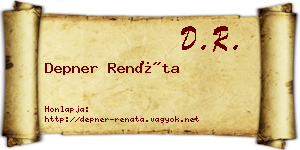 Depner Renáta névjegykártya